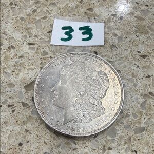 #33 - 1921 Morgan Silver Dollar 90% Silver  - Classic Silver Tone